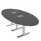 Skutchi Designs 45 in W, 96 in L, 29 in H, Engineered Wood Top, Grey HAR-OVL-46x93-T-ELEC-ASIANNIGHT - alternate 1